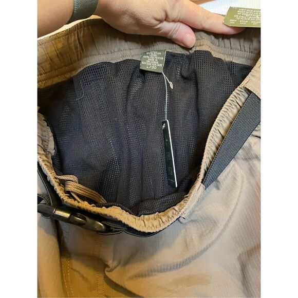 Eddie Bauer Tan  Convertible Cargo Belted Pants Mens size L NWT - Picture 15 of 16